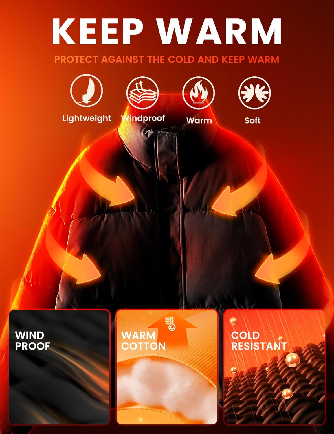 Wyeysyt Women's Winter Cropped Puffer Quilted Jacket Long Sleeve Zip Warm Short Coats Stand Collar Jacket with Pockets - Image 4