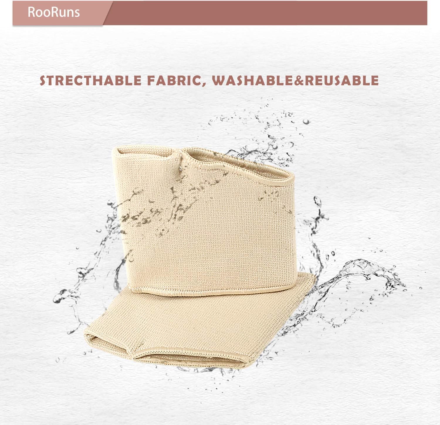 RooRuns Metatarsal Pads Ball of Foot Cushions Metatarsal Foot Pads for Pain Relief,Gel Pads Cushion for Metatarsalgia Mortons Neuroma Fabric Metatarsal Sleeve Pads for Women/Men,Beige(1 Pair) : Health & Household