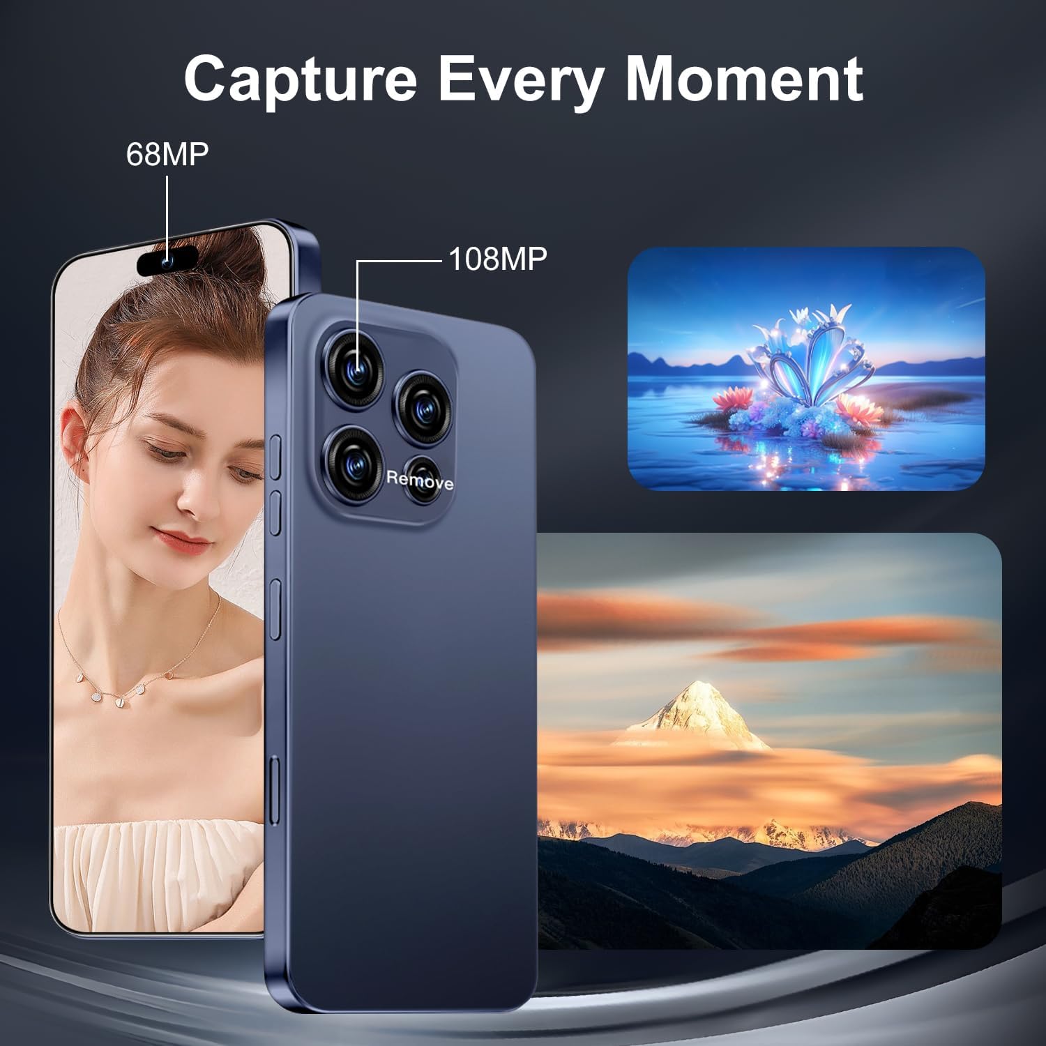 16PM 5G Unlocked Smartphone,12GB+512G (Deep Blue A)