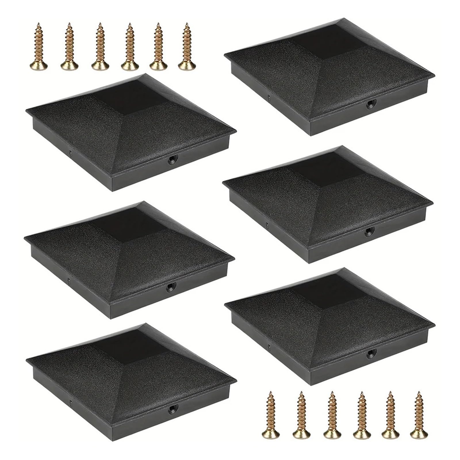 Mwahju One Color 6 Pcs Plastic Fence Post Covers For Fences