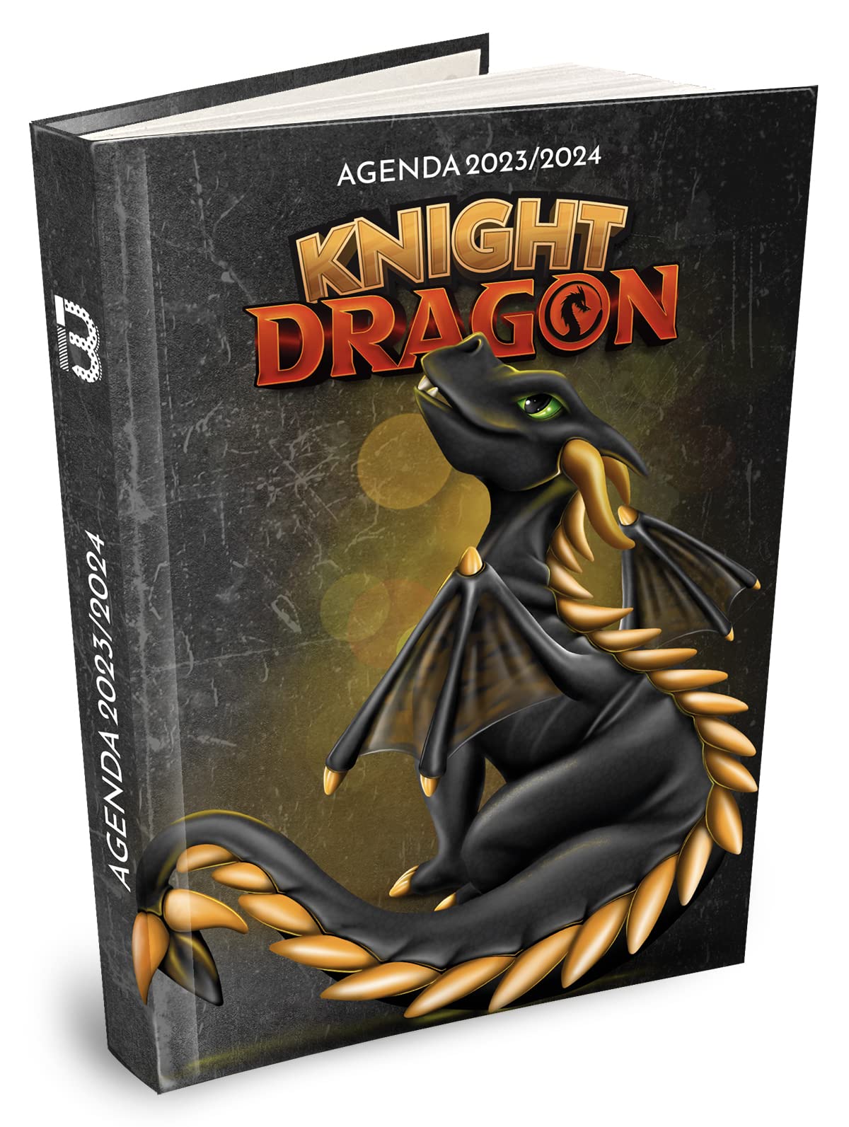 Bouchut Bullout Dragon Diary - Black, 12.5 x 17.5 cm