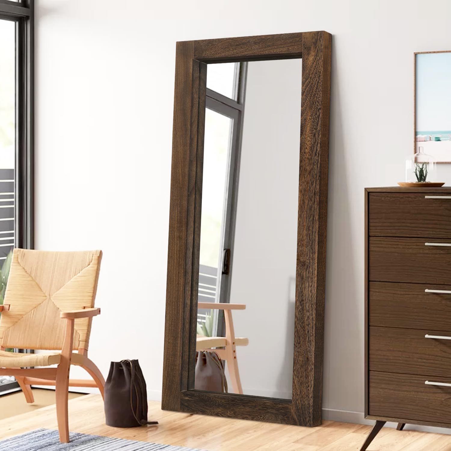 Amazon.com: AAZZKANG Retro Wall Mirror Full Length Wood Framed