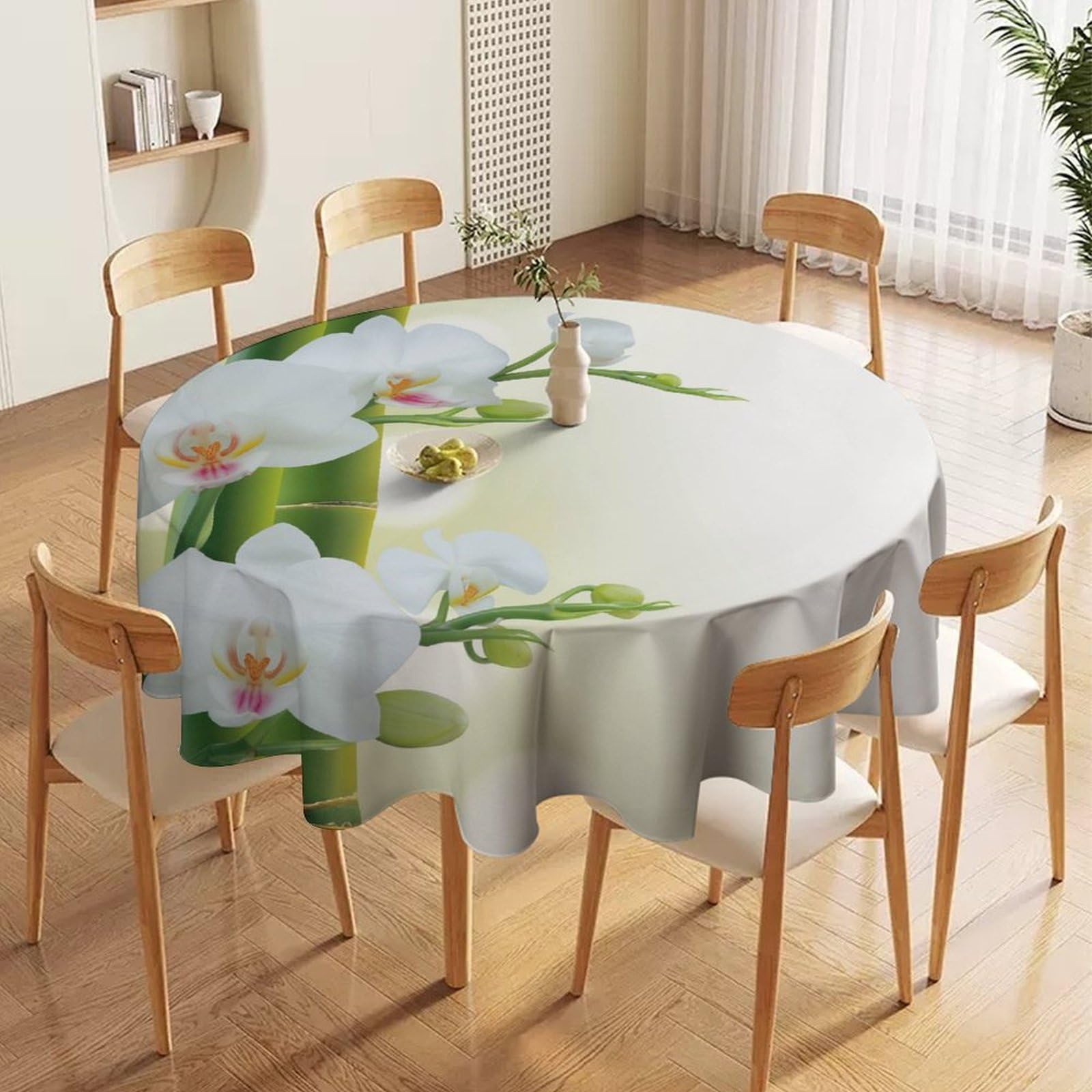 ORDOBO 3D Printed Tablecloth - Football Pattern Round Tablecloth Wipeable For Kitchen Dinner Picnic Party Home Fashion Print Table Cover Decoration 152X152Cm