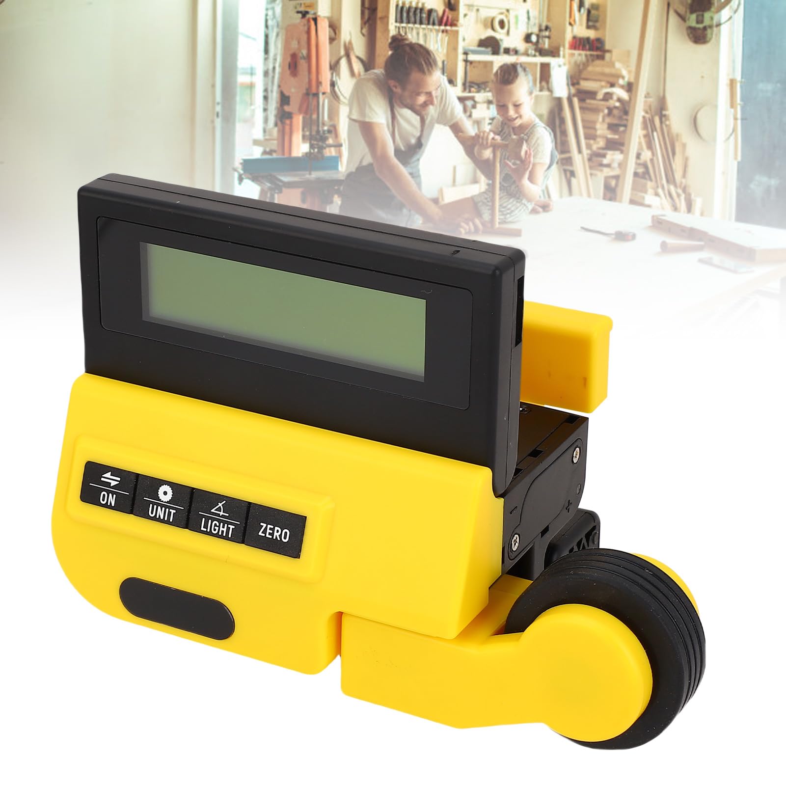 Cosiki Suwmiarka Rolkowa z Cyfrowym Wyświetlaczem LCD Narzędzie do Pomiaru Odległości z oponą z Nanopolimerowej do Obróbki Drewna i Profili Aluminiowych, Zakres 0–99 Mm