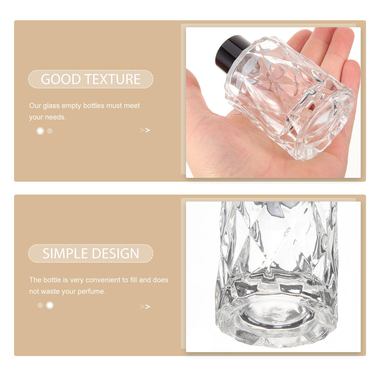 OUNONA 4 Pezzi Bottiglie di Diffusore Aromi in Vetro per Profumi e Oli Essenziali, Stile Raffinato e Unico Aspetto Semplice, per Decorazione Casa e Cucina