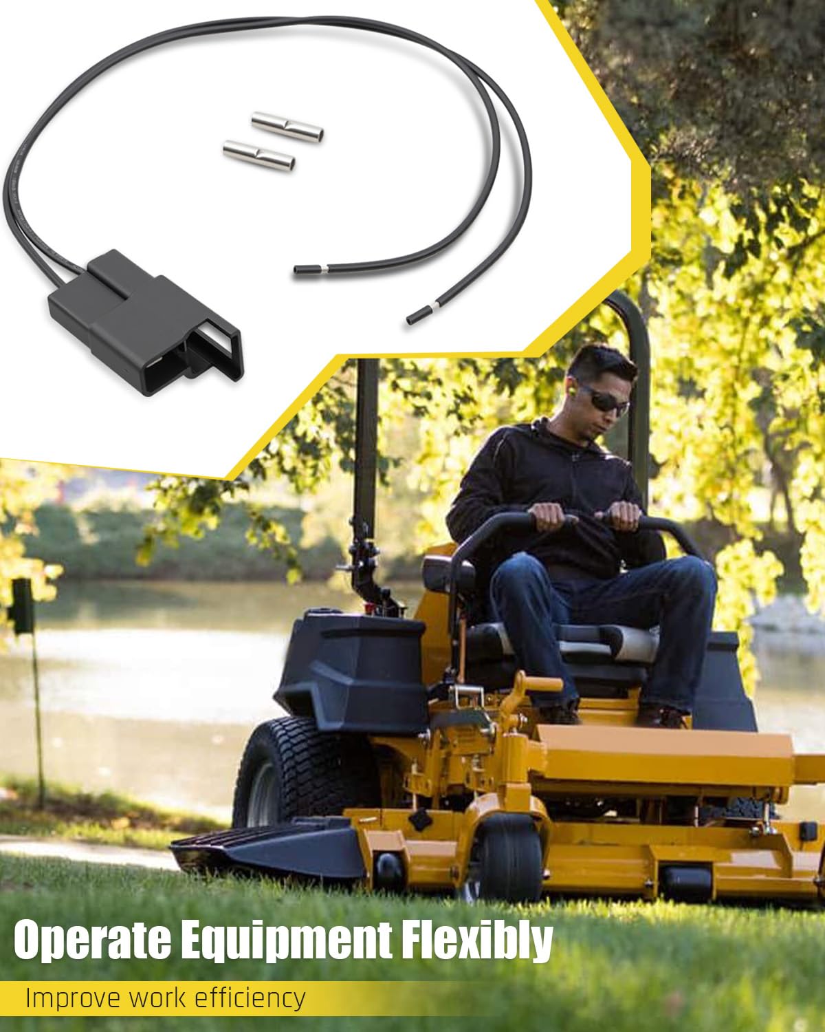 114052 Kit de reparación de conector de arnés de cables, apto para cortacésped Hustler Super Z, FasTrak, Big Dog, reemplaza el enchufe hembra de embrague eléctrico PTO 791251