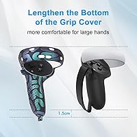 Vista 25 de Relohas Accessories for Oculus Quest 2, VR Accessory Set for Meta Quest 2, Include Controller Grip Leather Cover, VR Shell Cover, Face Cover, The