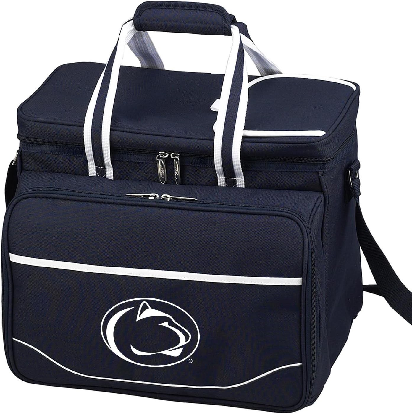Penn State Licensed Nittany Lions Insulated Equipped Picnic Cooler for 4 - Designed and Assembled in California