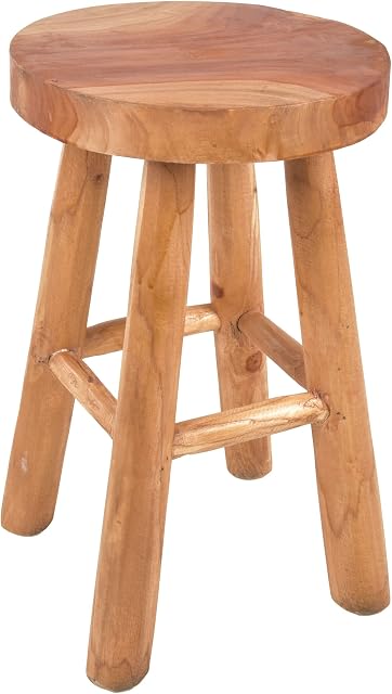 Spetebo Taboret JOLO wykonany ręcznie 29 cm  olejowany  masywny drewniany taboret wykonany ręcznie  drewno siedzisko stołek kwiaty stojak masywny naturalny