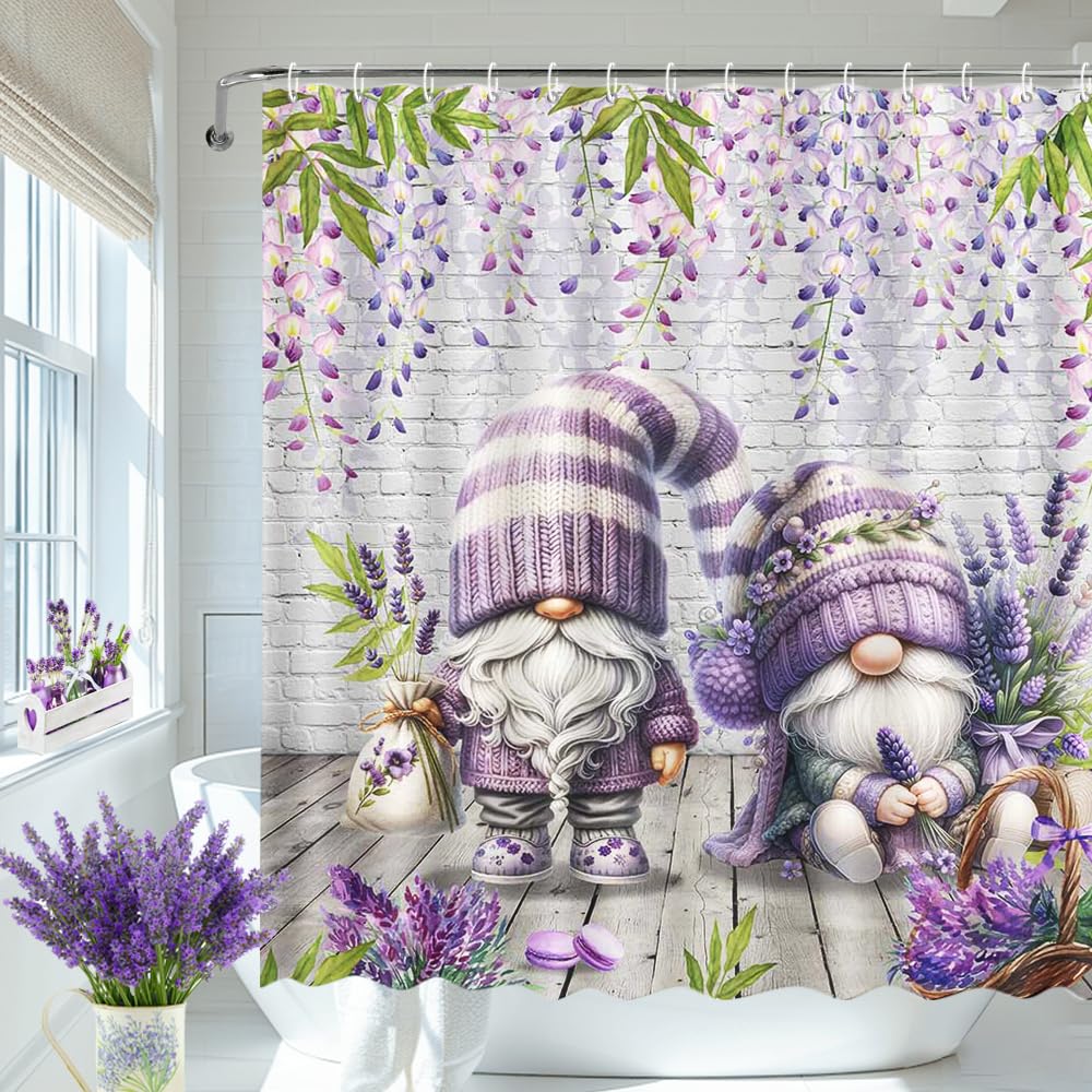 Rideau de douche lavande tissu imperméable violet lavable 183 x 183 cm MEHOFOND