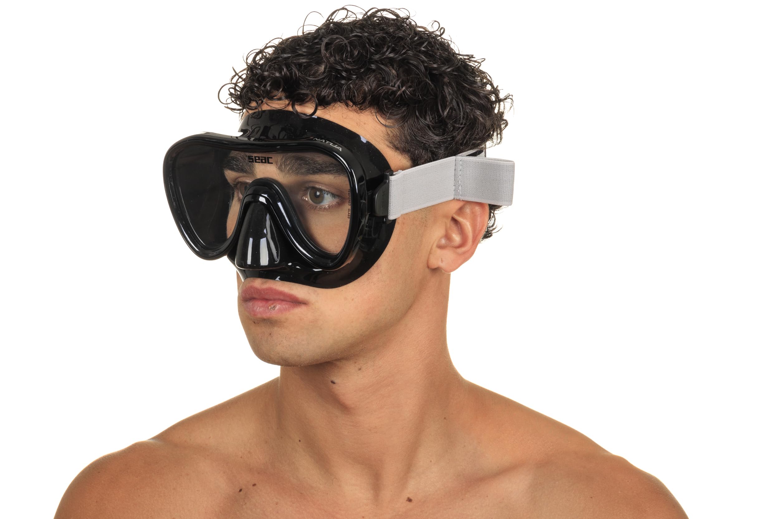 SEAC Natua, Maschera per Snorkeling e Immersioni Monolente in Silicone