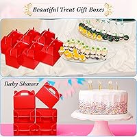 Vista 7 de 36 cajas de regalo de fiesta, cajas de regalo de papel a dos aguas con asas para cumpleaños, boda, ducha, suministros de fiesta de Navidad, 6 x 3.5
