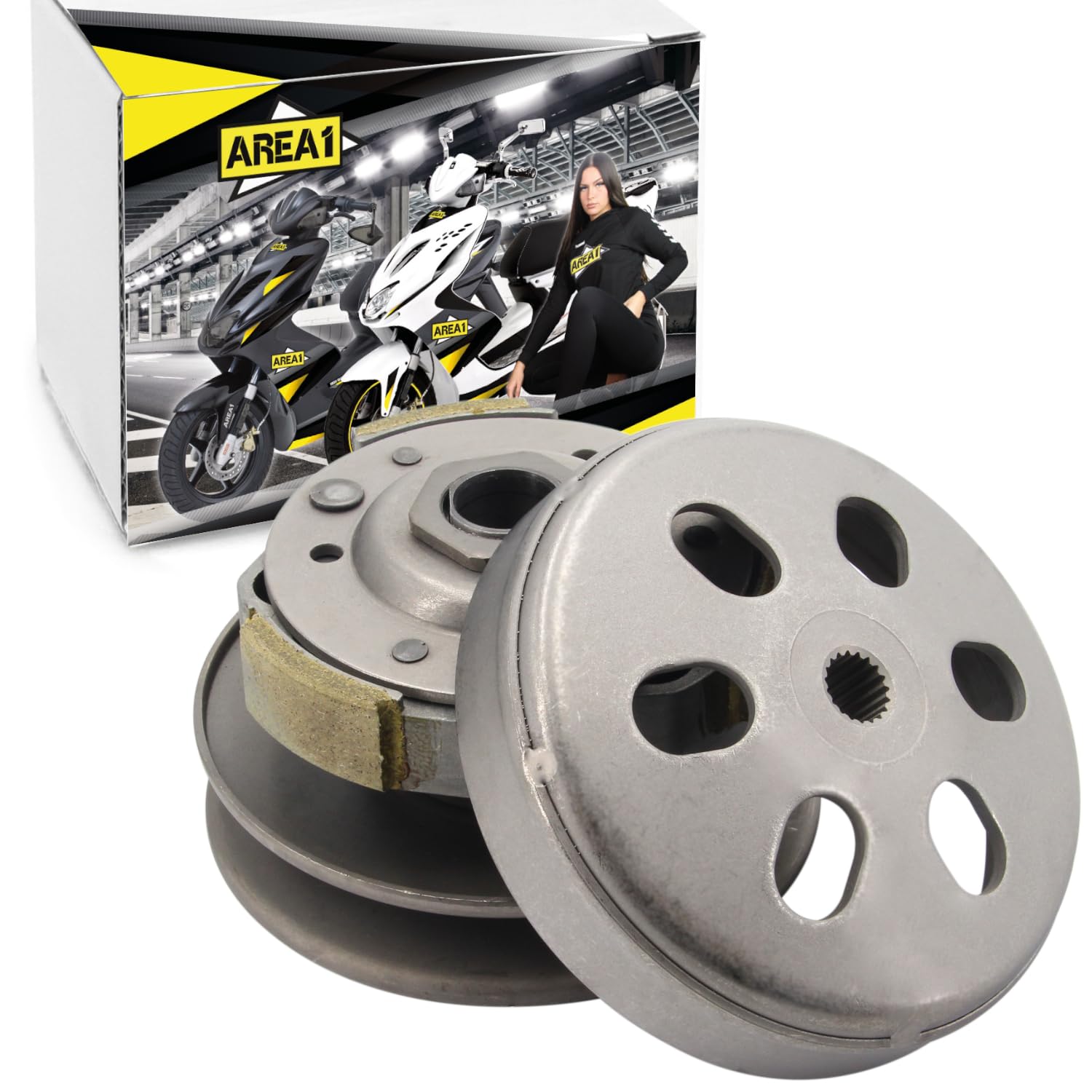 Area1 Variomatik - Trasduttore a cinghia trapezoidale, 50 cc, 4 tempi, 12 pollici, 139 QMB/QMA compatibile con BT49QT RS AGM-Motors Explorer Flech Tech Yiying Wangye Zhej Alpha Motors AJS