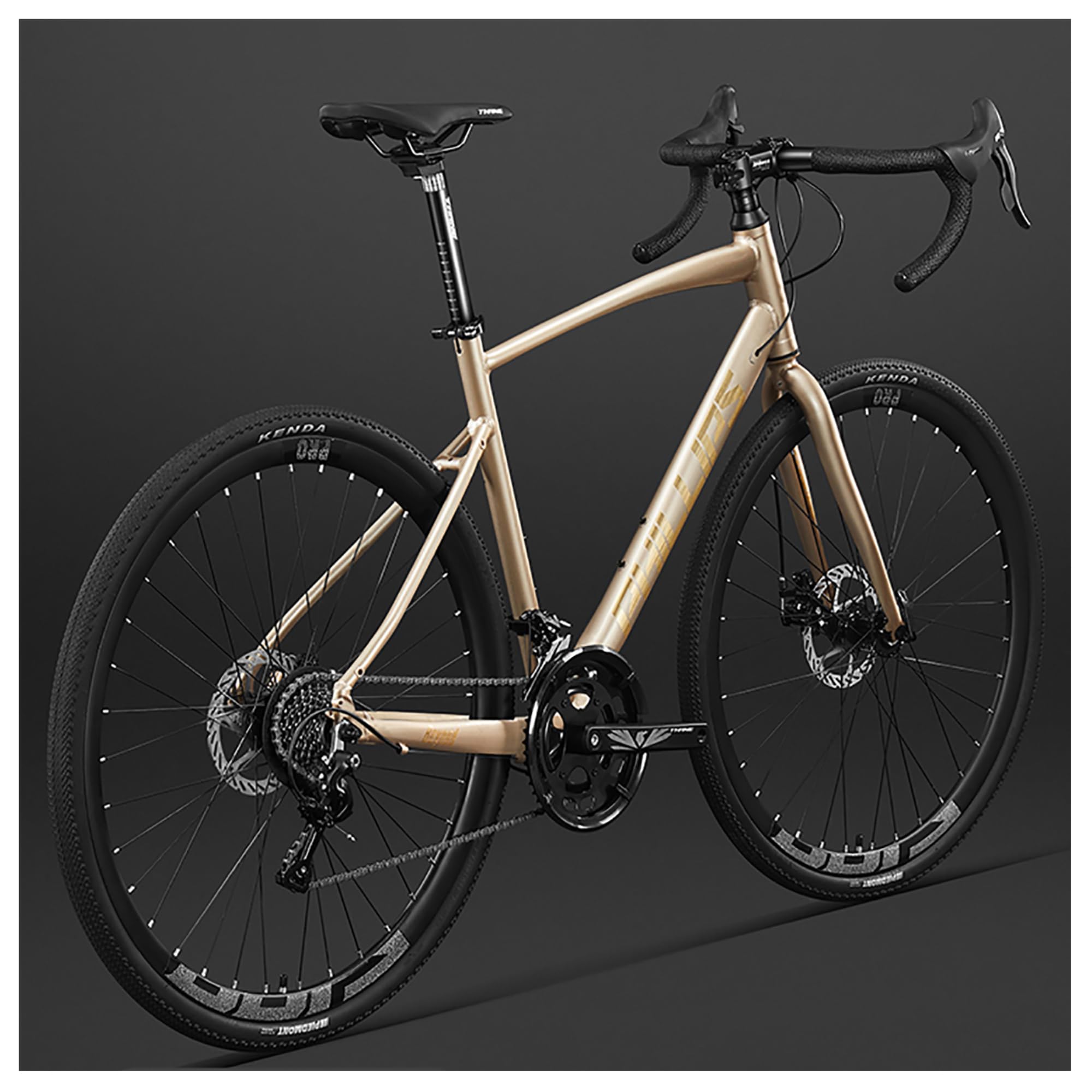 Amazon | 700C×35C ロードサイクル ディスクブレーキ 16段変速 軽量