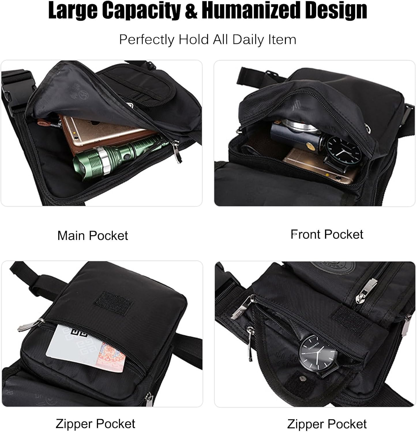 FANDARE Thigh Drop Leg Bag Military Tactical Drop Leg Pouch Bag Waist Pack Bumbags Sling bag Motorcycle Chest Shoulder Crossbody Bag for Hiking Cycling Travel Outdoor Cover PackRed