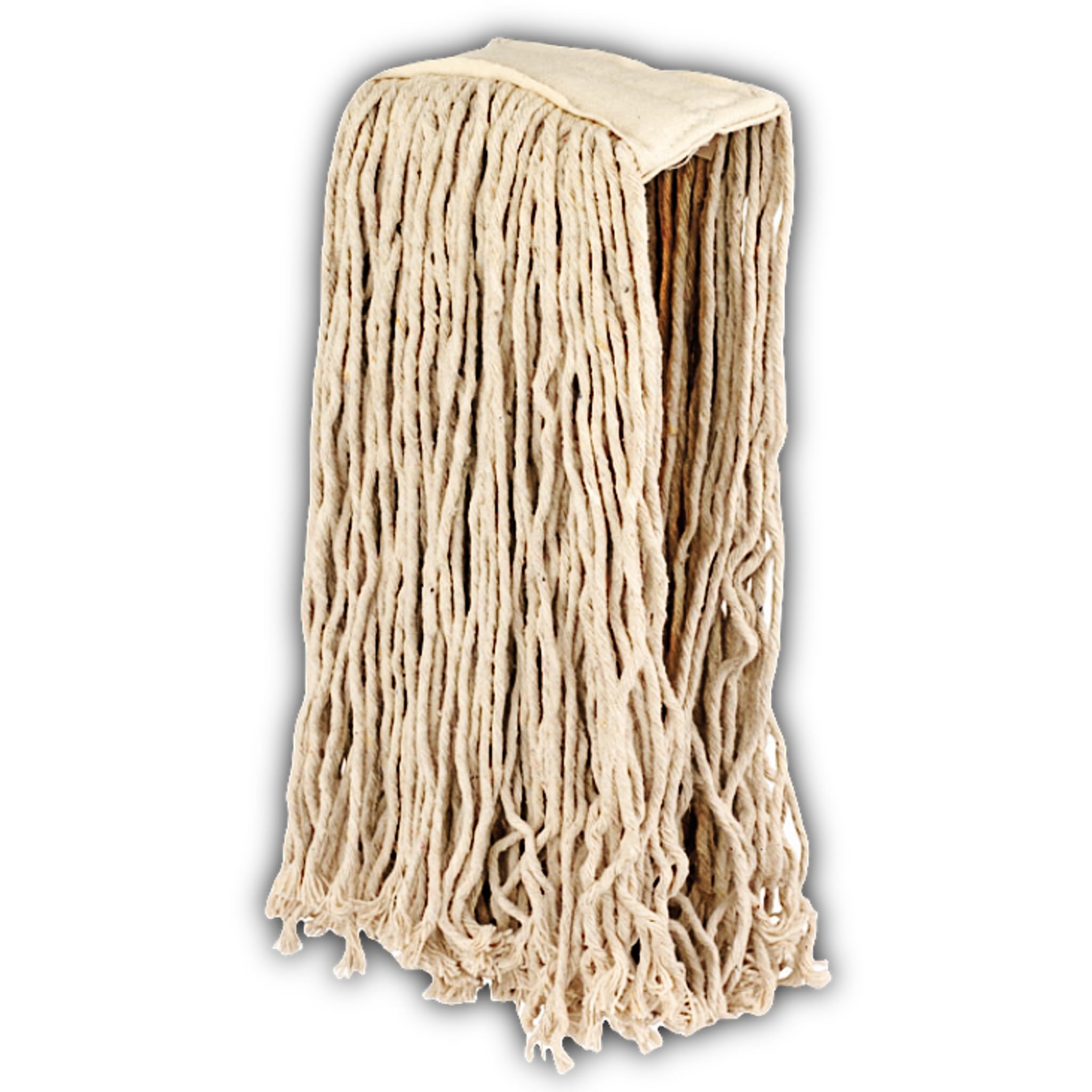 Bricoloco Recambio para fregona Industrial. Algodón 400 Gramos. Pinza Soporte para fregona Opcional o Pack Completo (1, Recambio fregona)