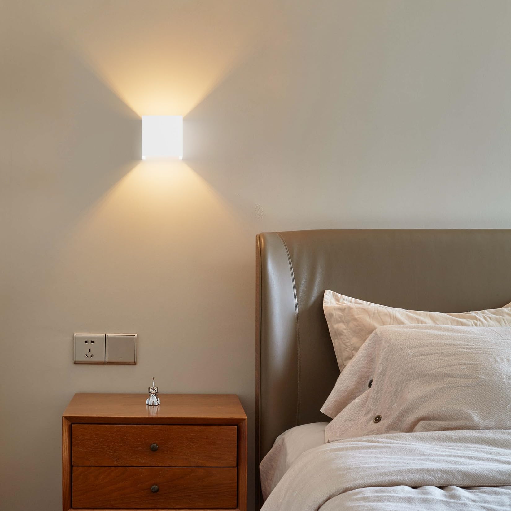 Klighten 2 * 9W Lampade da Parete per Interni/Esterno Bianco Caldo 3000K Applique da Parete Con G9 Lampadina Sostituibile, per Portico, Bagno, Corridoio,Balcone (Bianca)