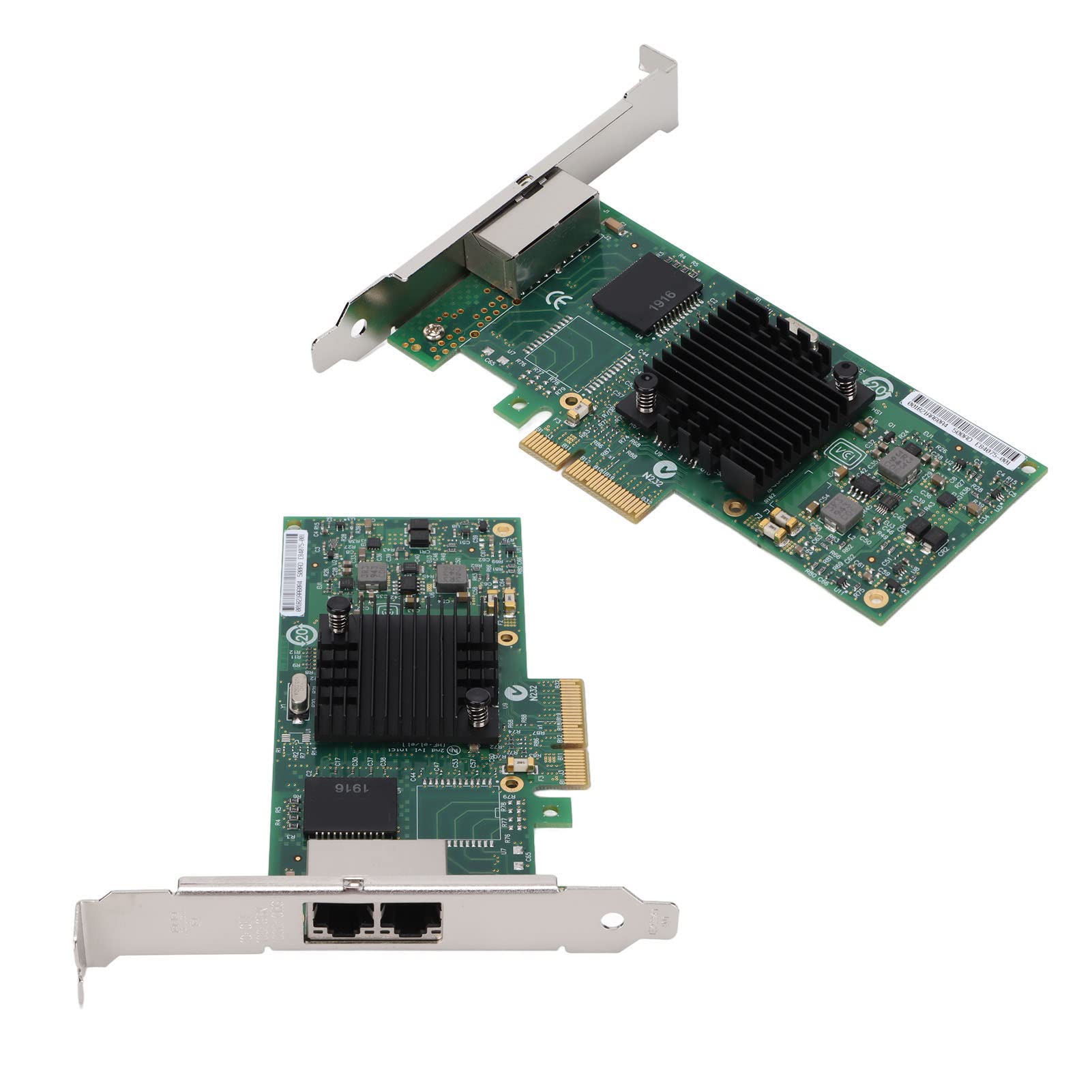 Bewinner Carte Réseau PCI‑EX4 Gigabit Ethernet 10/100/1000mbps Serveur RJ45 Adaptateur Réseau à Double Port électrique pour Emplacements PCI‑E X4/X8/x16