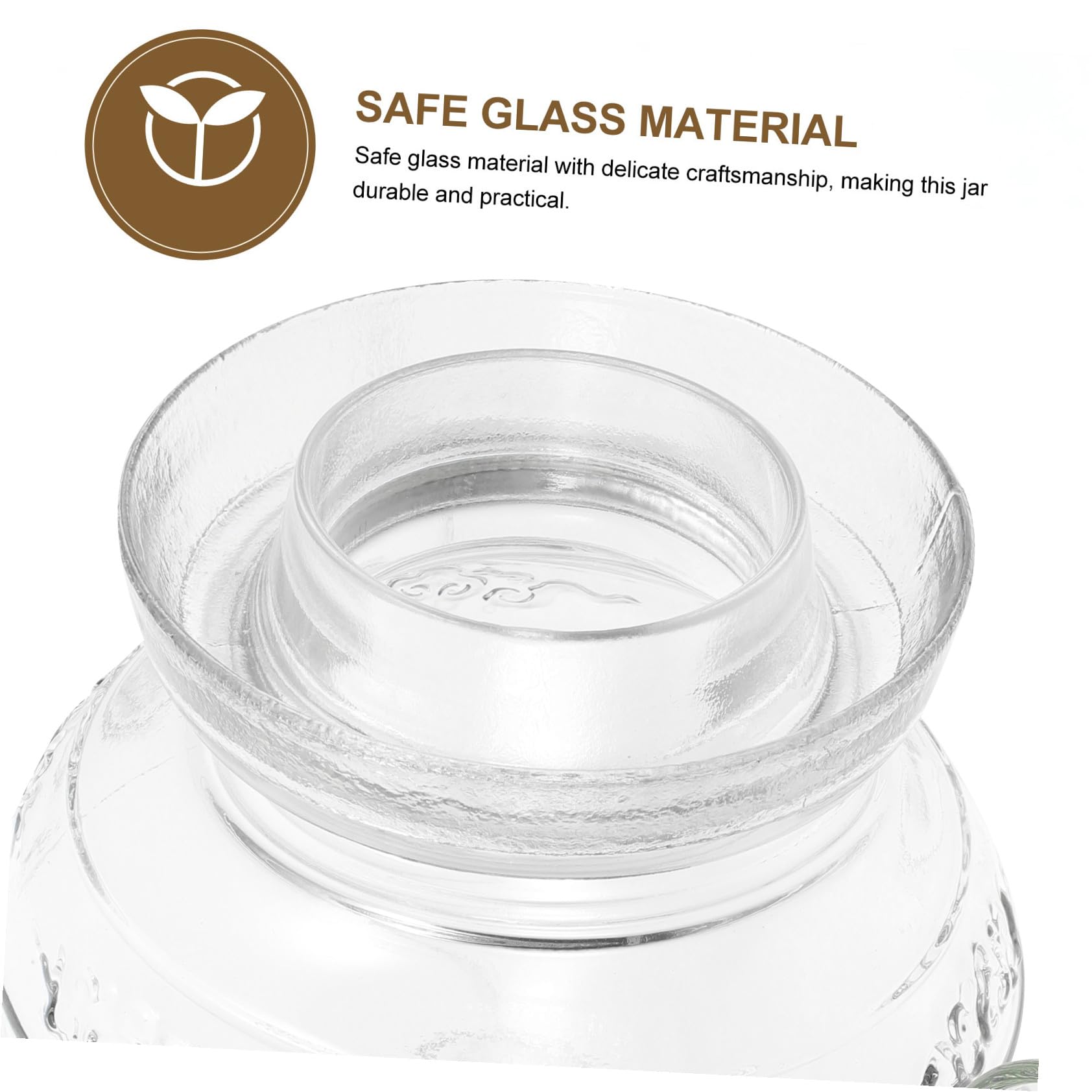 MAGICLULU Gärtopf Glas mit Wasserverschluss und Luftdichtem Deckel Lebensmittelechter Vorratsbehälter für Kimchi und Gemüse Geeignet für Küche und Einlegen