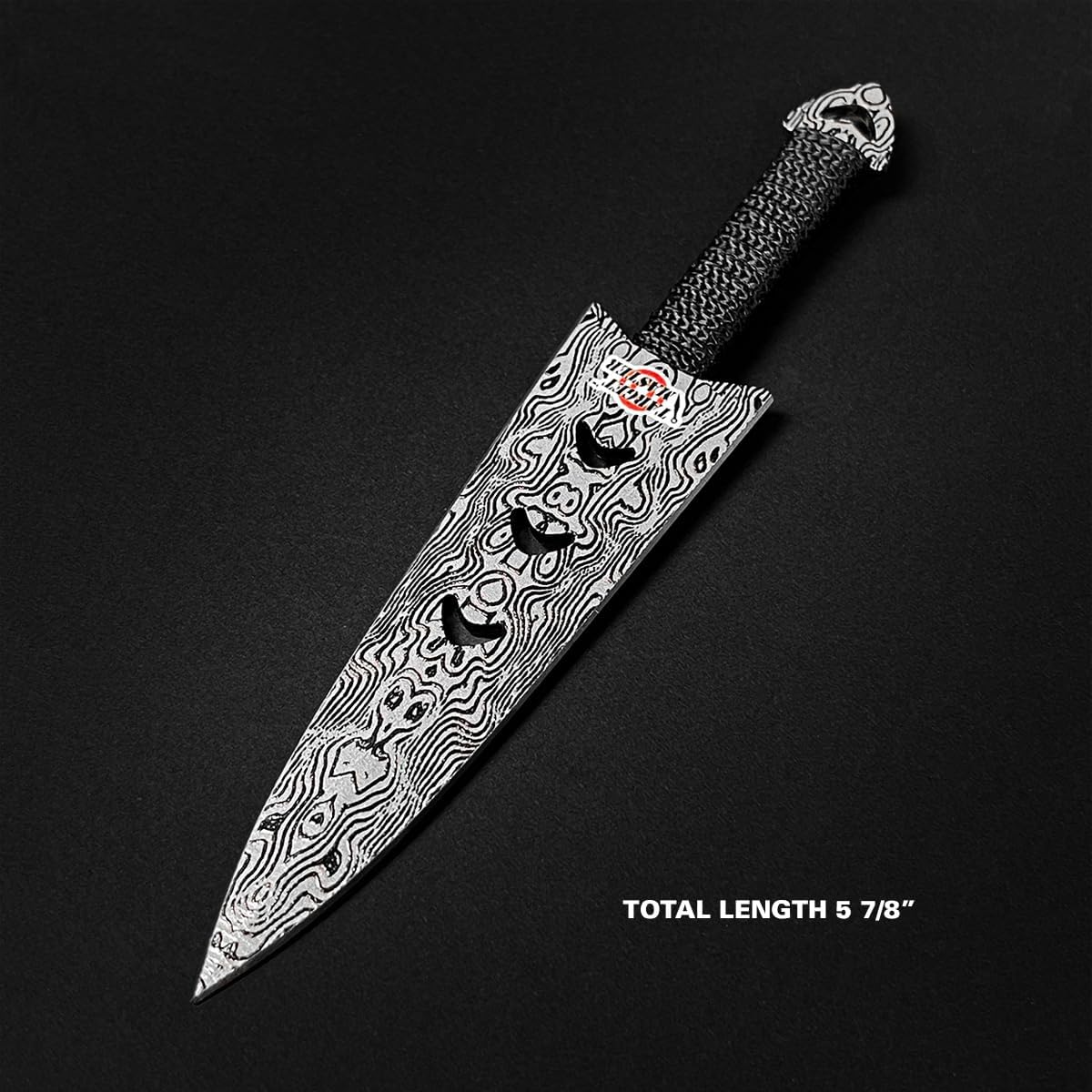 Falcon Throwing Knife Set – 6” Double-Edged 440 Stainless Steel Throwing Knives (6-Piece Set) with Paracord Handle & Black Sheath | Target Practice, Martial Arts & Collection (Multi)