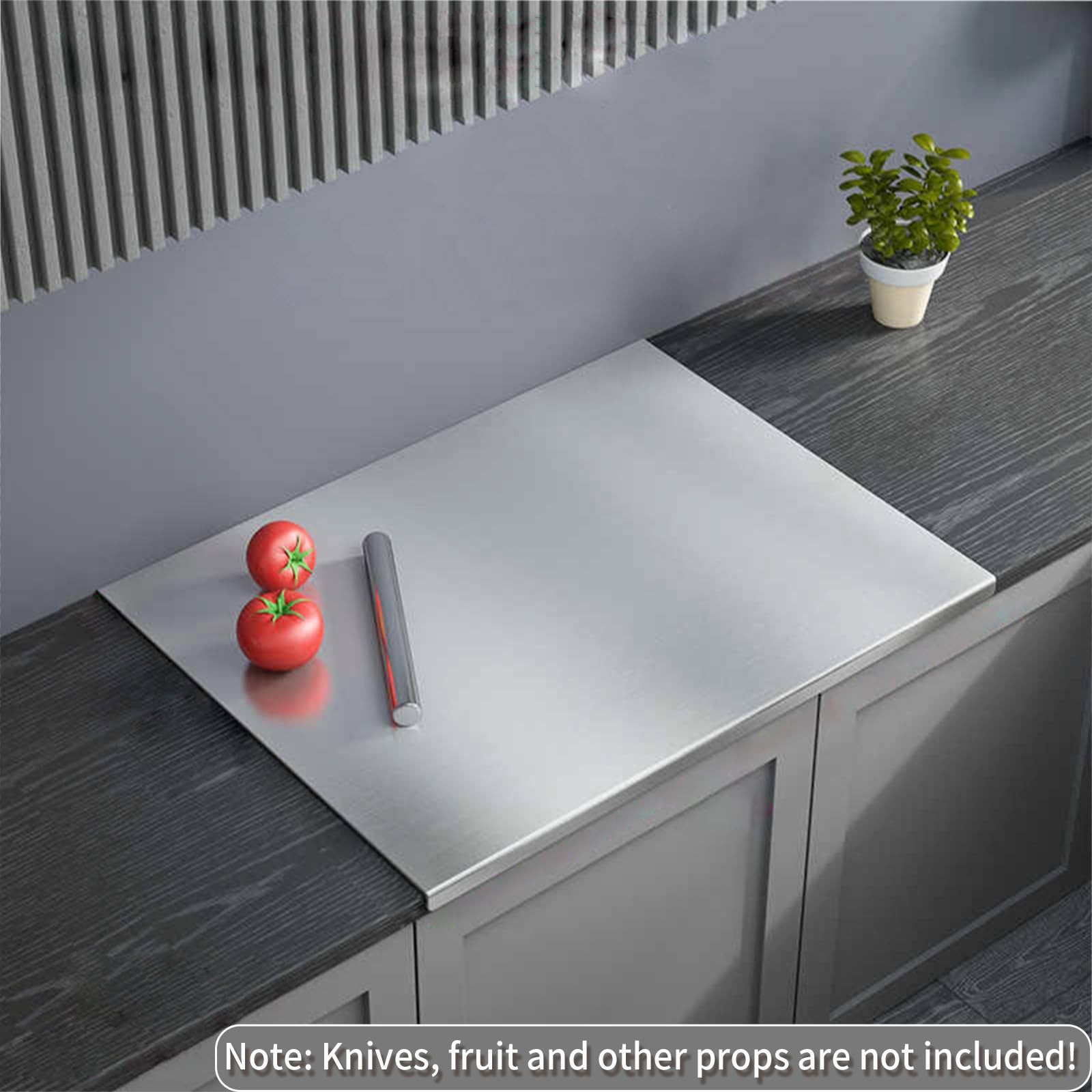 Plaque Inox 50x40cm - Planche à Découper Antibactérienne Pour Cuisine Pro