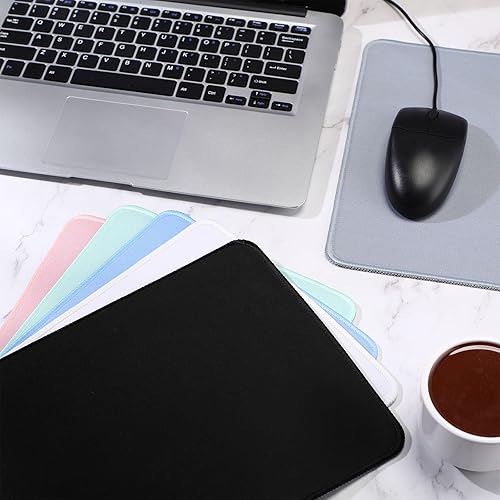 Miniatura 6 de 6 alfombrillas de mouse a granel de 0.118 pulgadas con base de goma antideslizante cosida impermeable, alfombrilla de mouse para computadora a