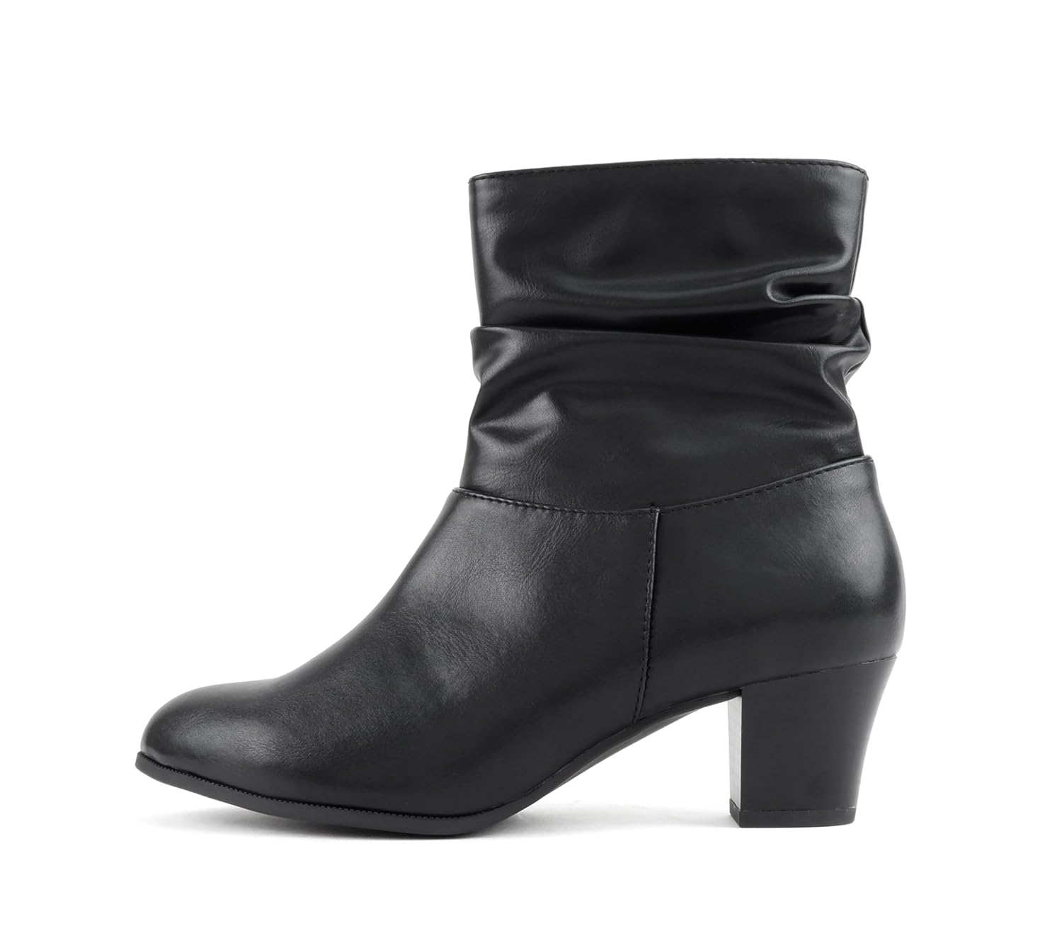 CITYCLASSIFIED W-Civet - Women Slouchy Ankle Boot with Side Zipper