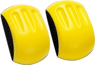 2 Pack 5 Inch Mouse Sanding Block Hand Sanding Block Hook and Loop Sanding Block for Woodworking Furniture Restoration Automotive Body Arts Crafts