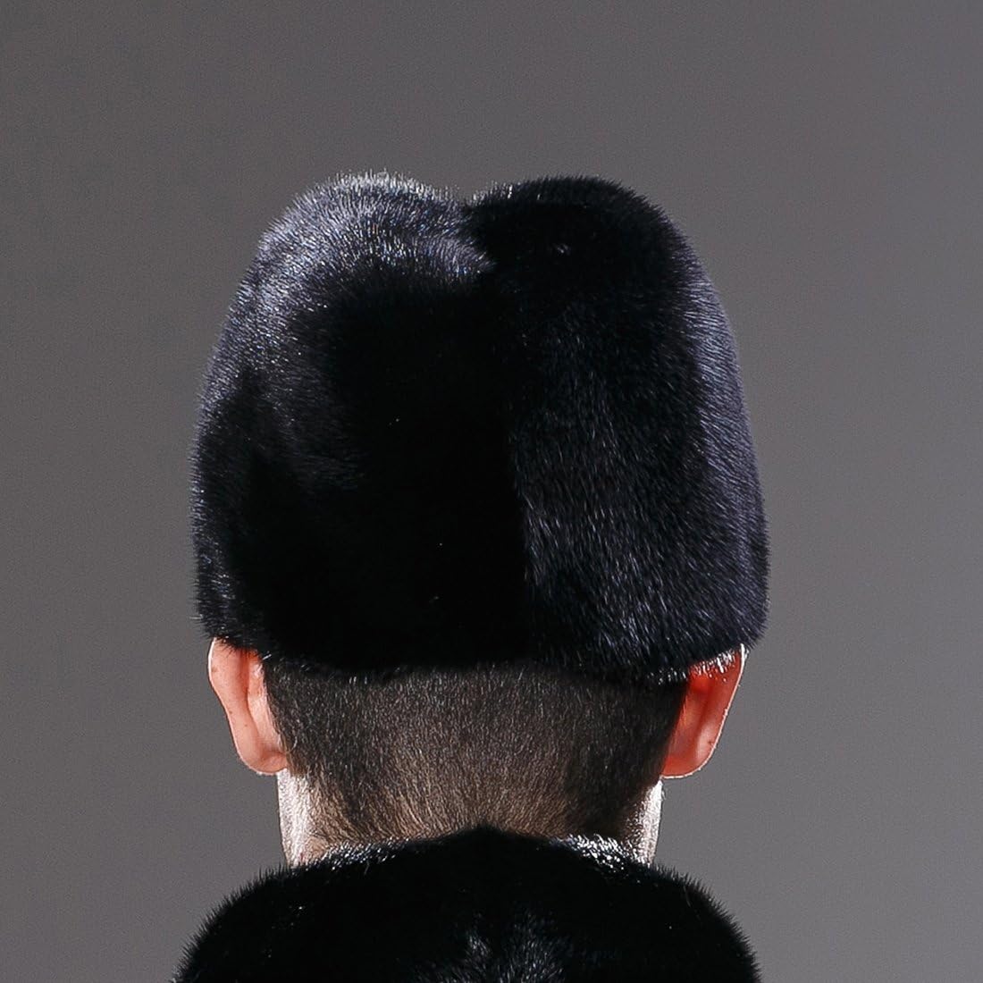 URSFUR Mens Winter Russian Cossack Hat Real Mink Cap