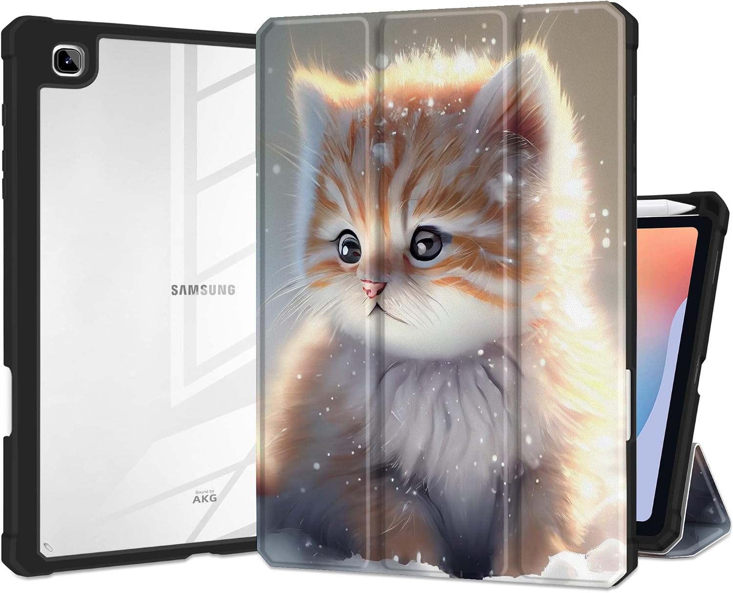 Batianda Customizable Case for Samsung Galaxy Tab S6 Lite 10.4 inch 2022/2020 Model (SM-P610/P613/P615/P619) with S Pen Holder Shockproof Cover with Clear Back Shell TPU Bumper Auto Sleep/Wake