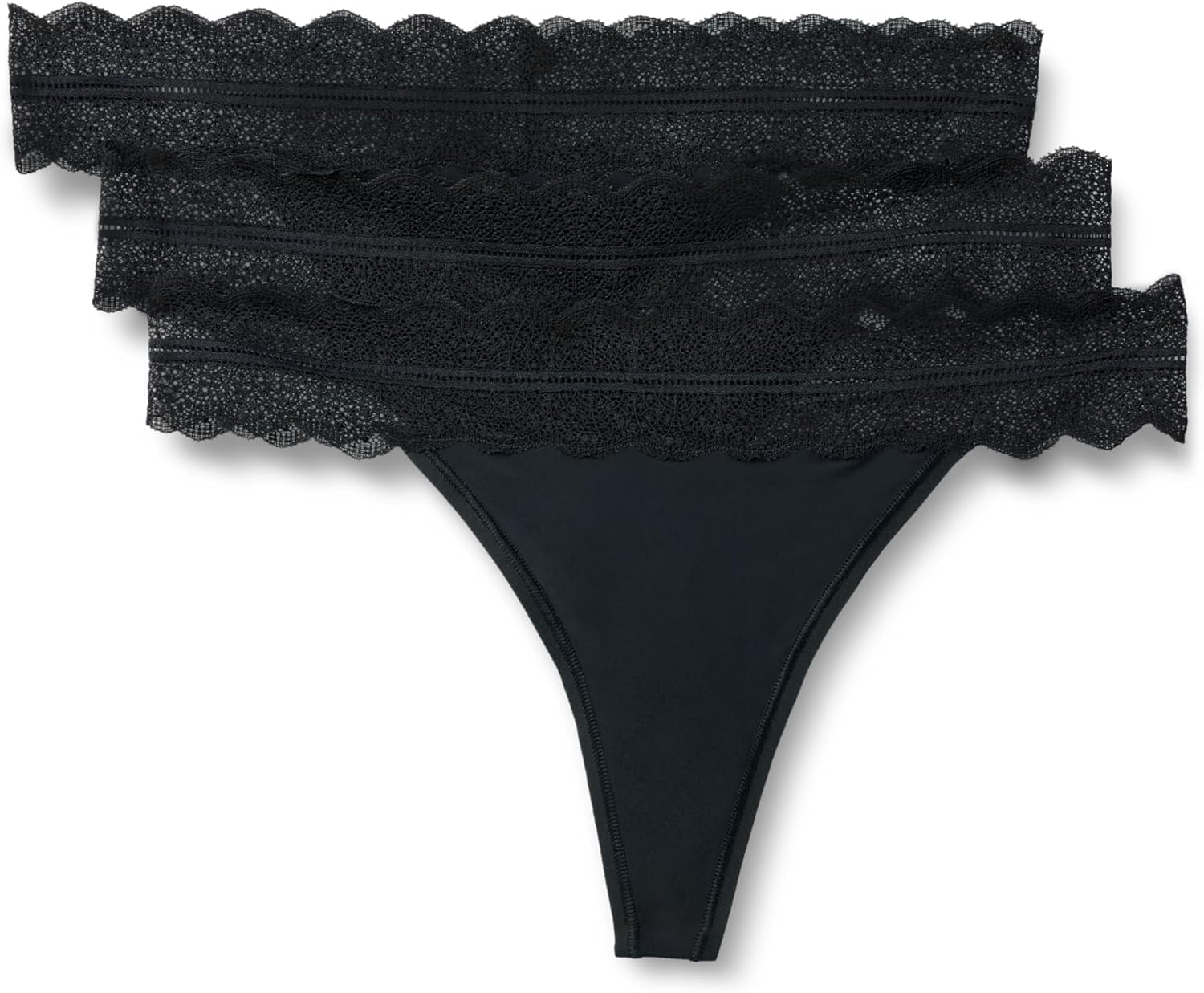 Calvin Klein Women's Micro With Lace Band Thong Panty