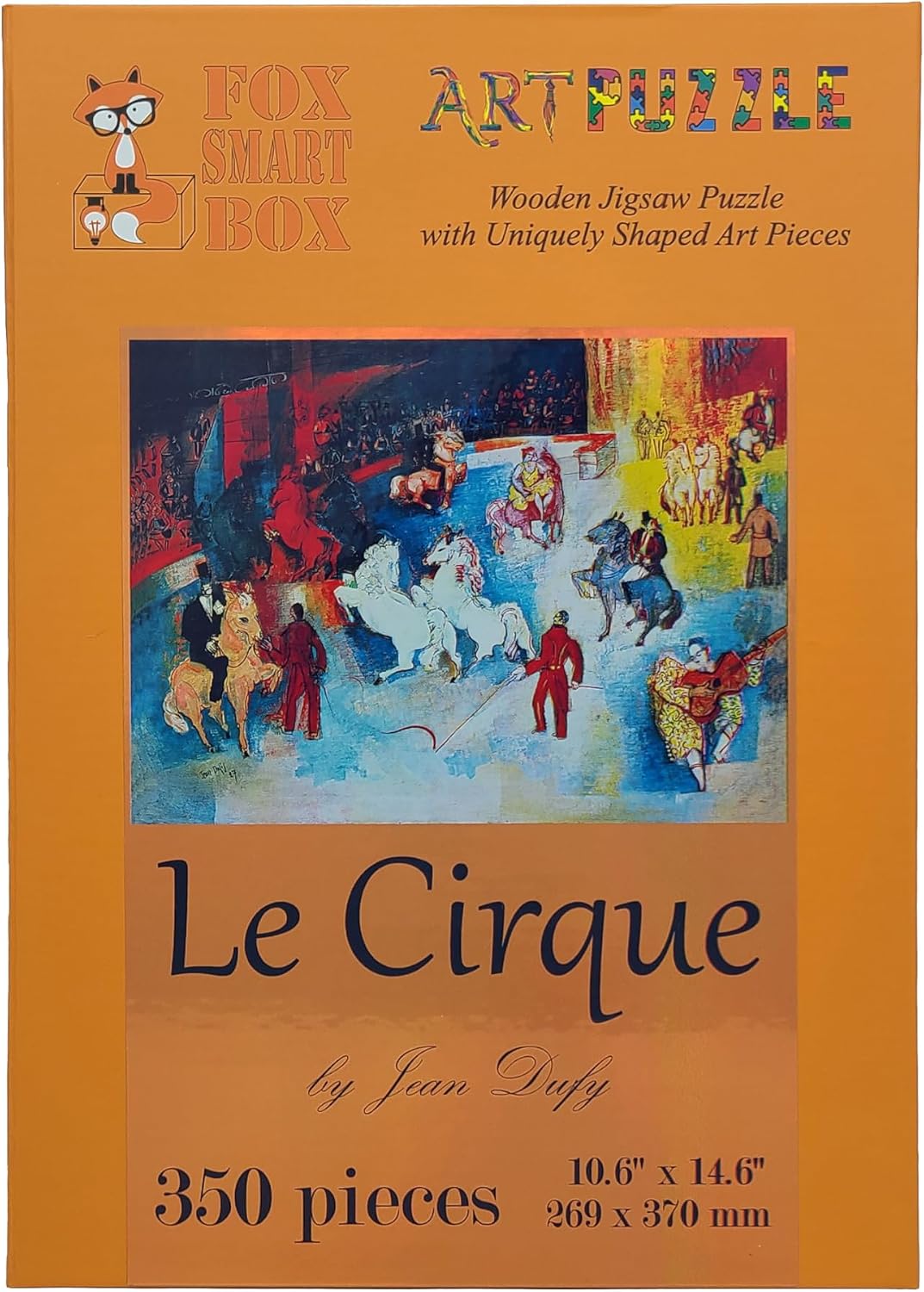Wooden Jigsаw Puzzle for Adults - Uniquely Shaped Pieces - Made in The USA by FoxSmartBox - 350 Pieces - Le Cirque