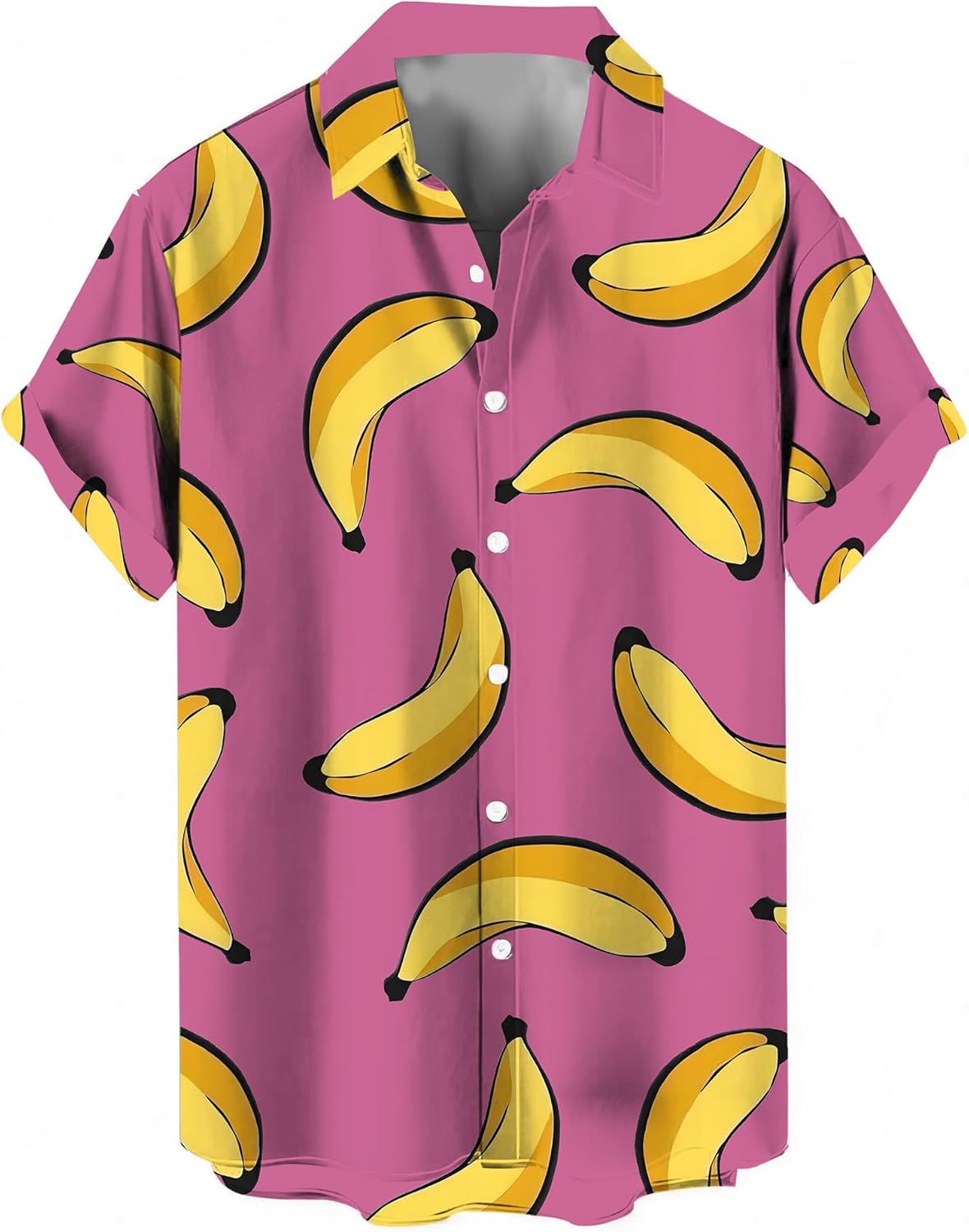 YBHUO Bowling Shirts for Men Hawaiian Printed Short Sleeve Casual Button Down Beach Shirts