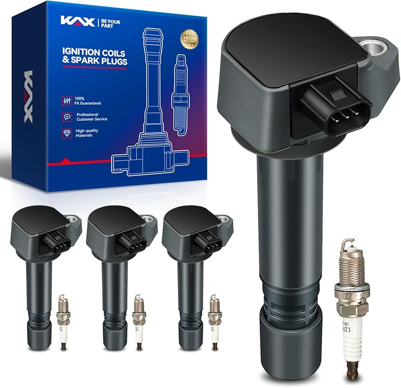Kit de Bobinas de Ignição UF582 e Velas de Iridium 5266 KAX para Honda Civic 2006–2011 – 4 unidades