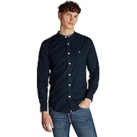 Tommy Hilfiger Uomo Camicia Flex Poplin Solid Mao Regular Fit