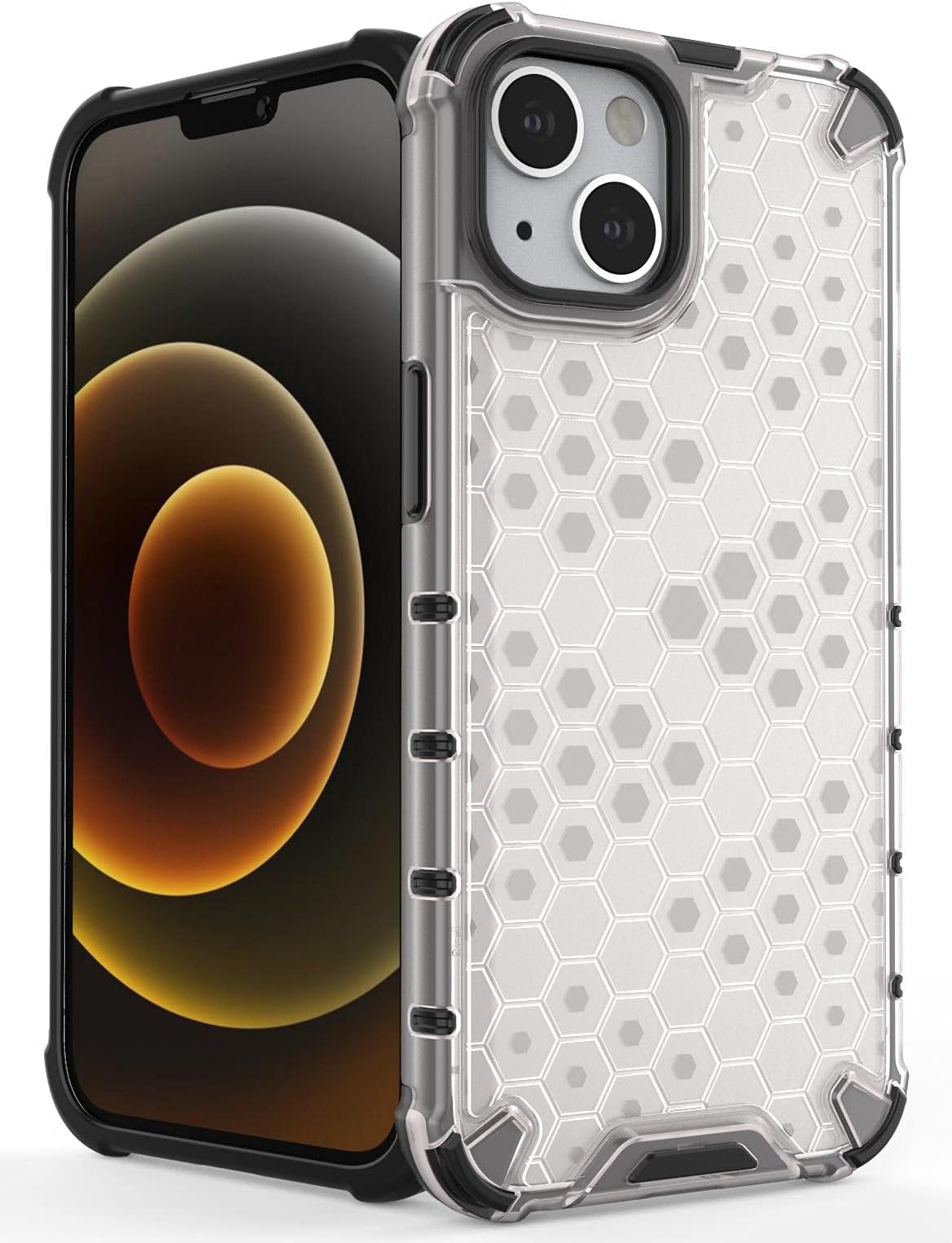 Glasgow Back Case Cover Compatible with Apple iPhone 13 (Stylish Design) -Transparent