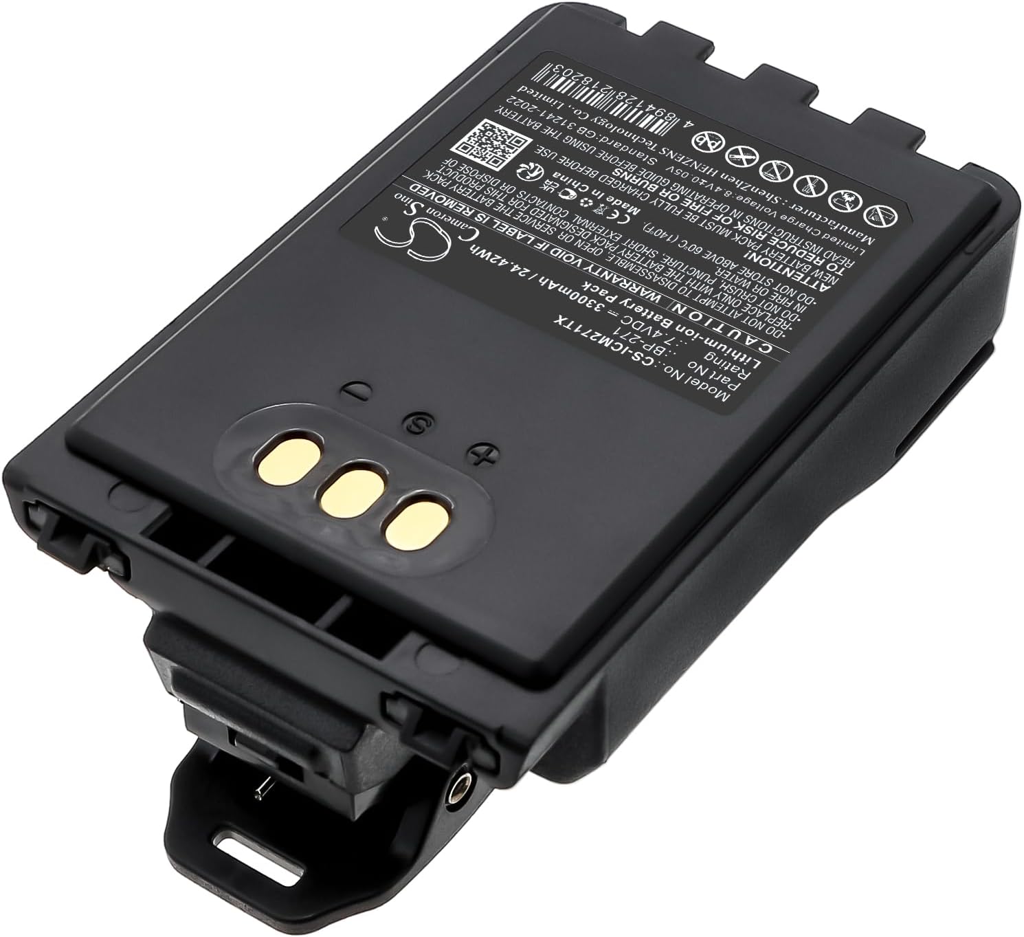 Battery for Icom IC-31A, IC-31E, IC-51A, IC-51E PN:Icom BP-271, BP-272Li 3300mAh / 24.42Wh