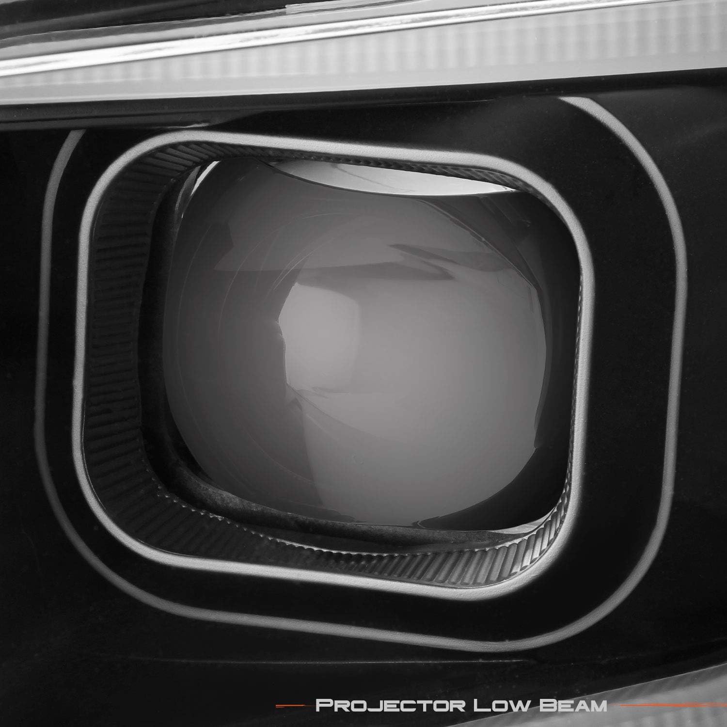 AKKON - For 2013-2015 Chevy Malibu C-Bar LED DRL Left and Right Projector Housing Headlights - Black