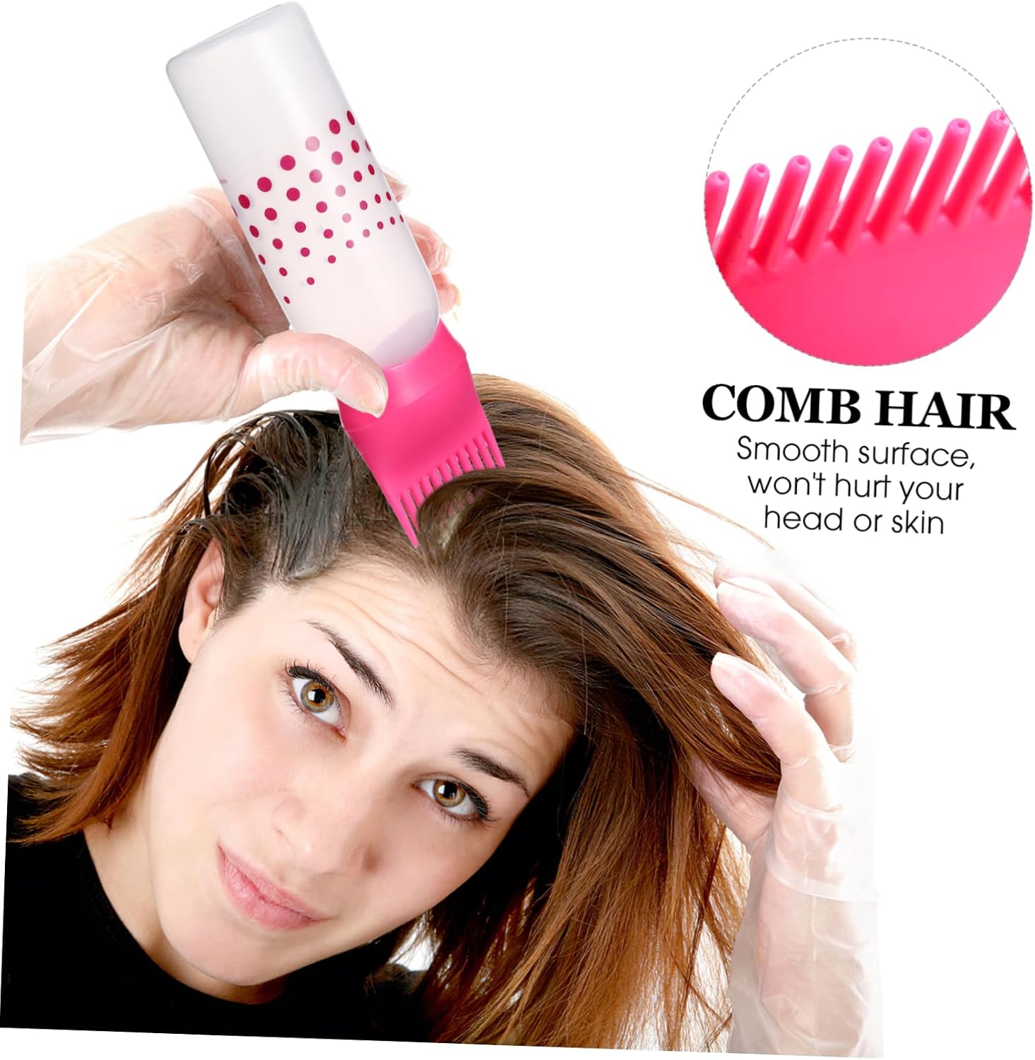 NOLITOY Hair Dye Applicator Bottles 2Pcs with Scale Lines for Home Salon