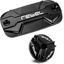 Compatible With REBEL 1100 T Rebel 500 300 CMX 1100 M T CMX500 300 CNC Motorcycle Rear Front Brake Fluid Reservoir Cover Cap accessories Black