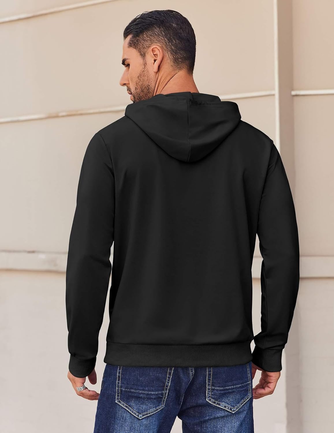 COOFANDY Mens Hoodies Pullover Long Sleeve Casual Fashion Sweatshirts Drawstring Gym Hooded Shirt with Kanga Pocket - Image 4