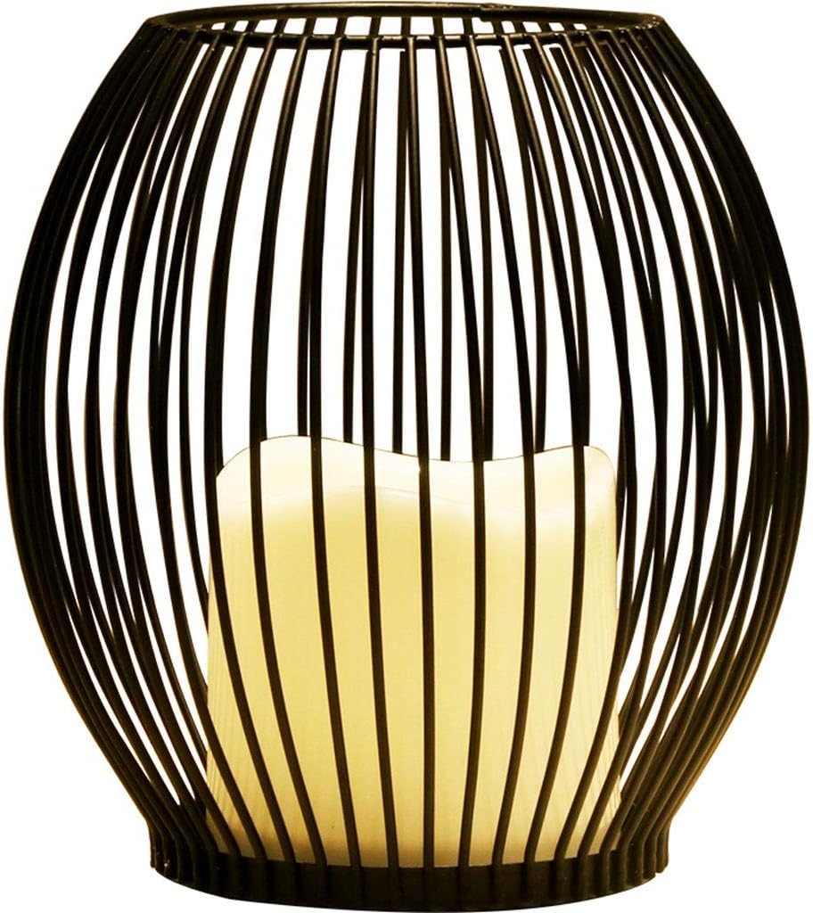 Bird Cage Black Candlestick Metal, Creative Candlelight for The Living Room Table, Retro Candelabra for The