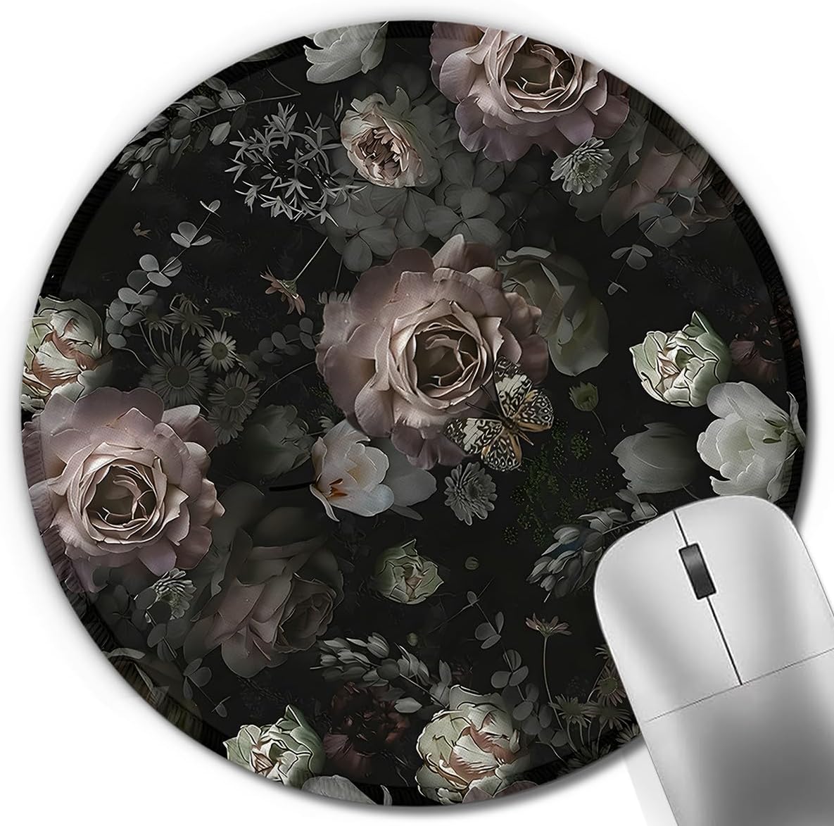 Vintage Spring Floral Square Mouse Pad, Cottagecore Nature Wildflower Botanical Mousepad Mat for Home Office Computer Gaming Desk Accessories 9.5x7.9 in