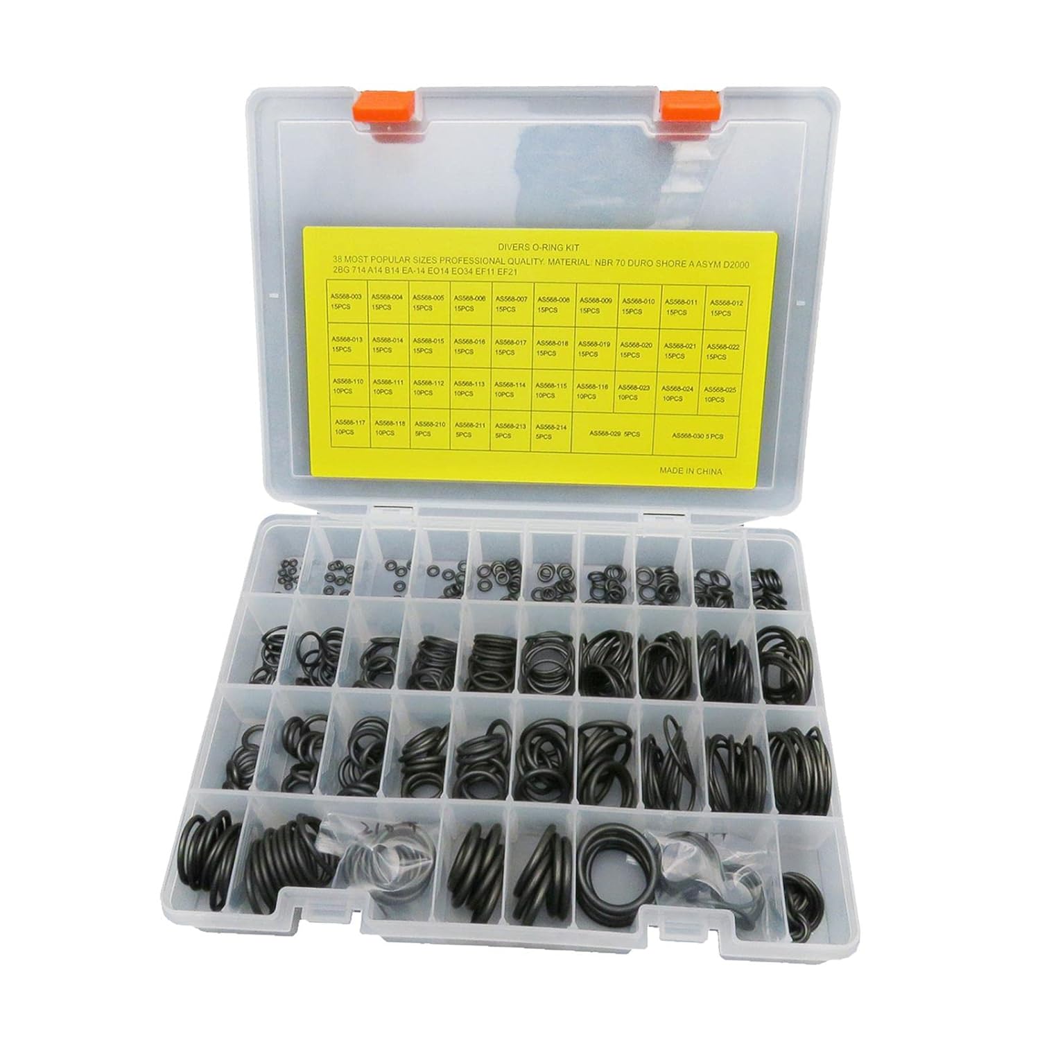 450Pcs Dive O-Ring Kit for Scuba Diving Tank Valves, Hoses & Regulators - NBR Material, Easy to Use - Great for Cameras and s - Diver Gear Replacement