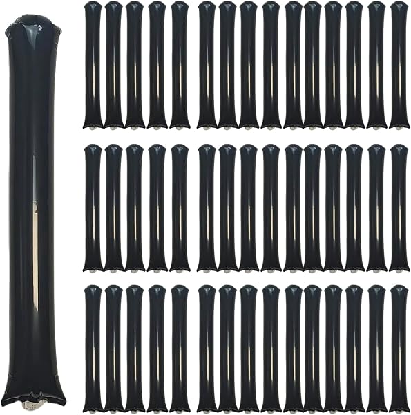 ROSEBB 48pcs Round Head Boom Sticks Thunder Sticks Cheering Sticks Team Spirit Plastic Cheerleading Spirit Stick Clapper
