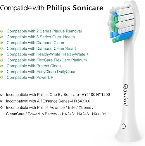 Miniatura 2 de Toothbrush Replacement Heads Compatible with Philips Sonicare Replacement Heads, Electric Brush Head for 4100 5100 6100 9023 W Optimal Plaque
