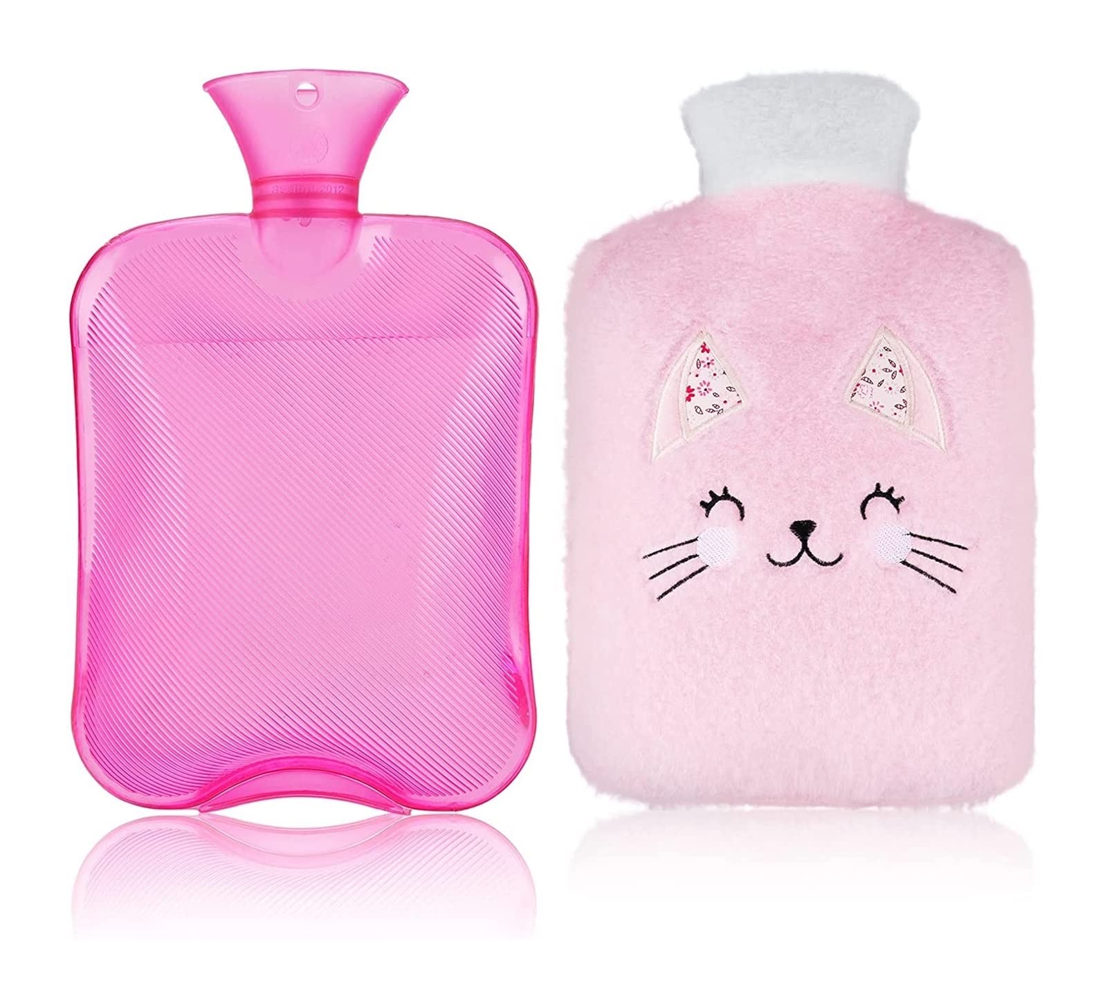 Bewässerungswärmflasche 2L Rubber Hot Water Bag for Cold Hand Feet Warmer Neck and Shoulder Pain Relief Portable Hot Water Bottles for Christmas Woman Wärmflasche mit Wassereinspritzung ( Color : 02 )