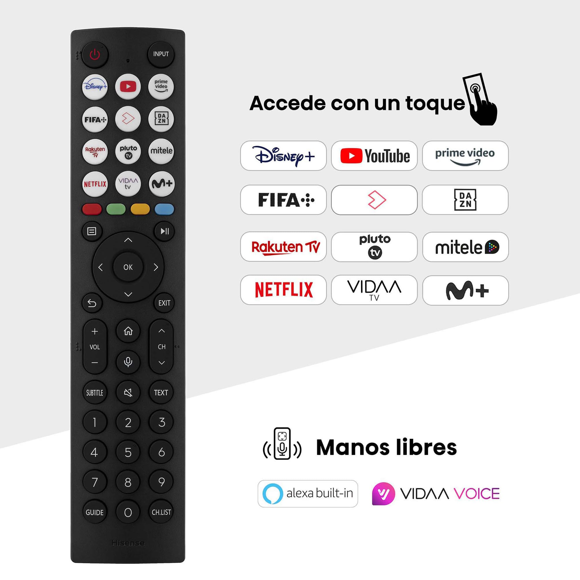 Hisense 43E7NQ - QLED Smart TV, 43 Pulgadas Televisor, Quantum Dot Colour, Dolby Vision, Dolby Atmos, Modo Juego Plus, 60Hz VRR 120 fps, Bluetooth&HDMI,Control por Voz televisor, VIDAA