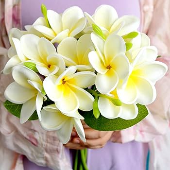 お値下中☆PLUMERIA※プロフ必読様 リクエスト 5点 まとめ商品 Buy 5PCS PU Real Touch Lifelike Artificial Plumeria Frangipani