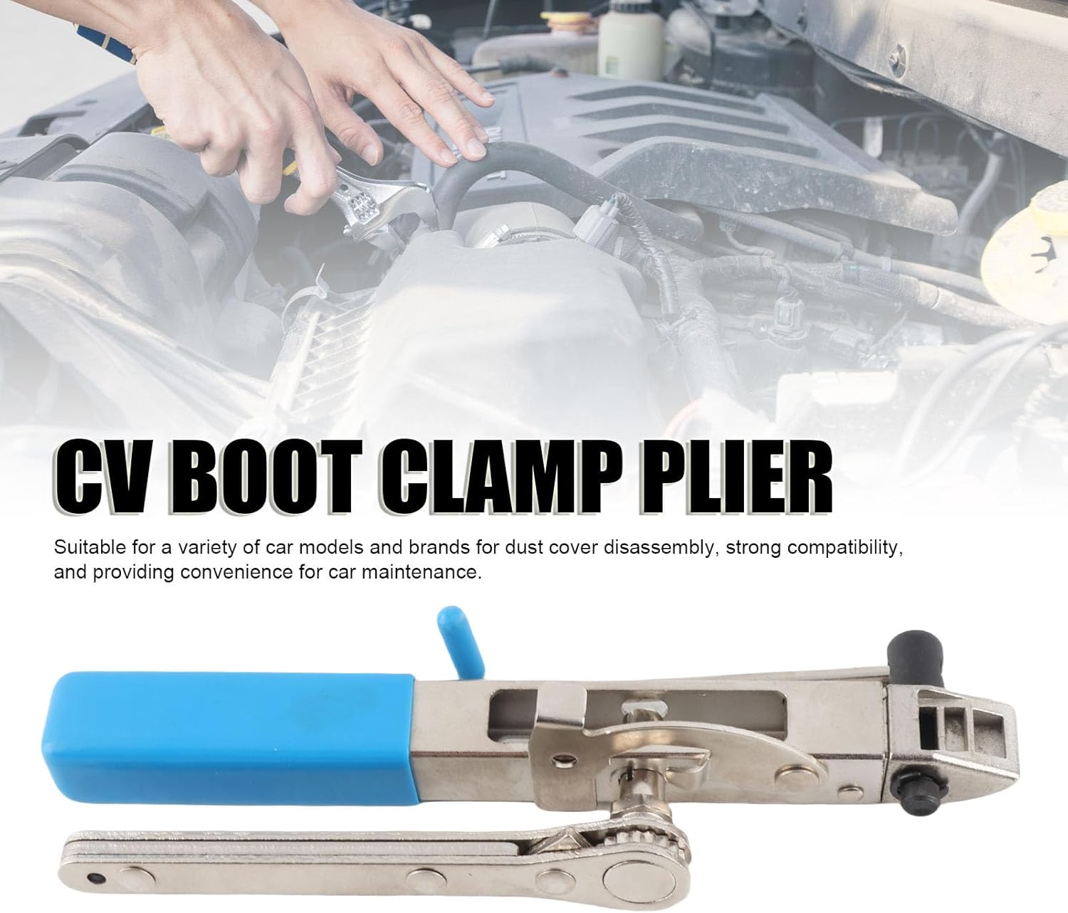 CV Joint Boot Clamp Plier Pulling Type, High Strength CV Joint Banding Tool, Ergonomic Grip Design for Universal Car, Durable Steel Construction with Precise Locking Mechani